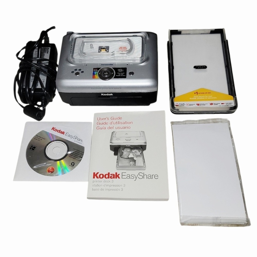Kodak EasyShare Printer Dock‎ Series 3 Photo Printer Bundle w Power Adapter Tray